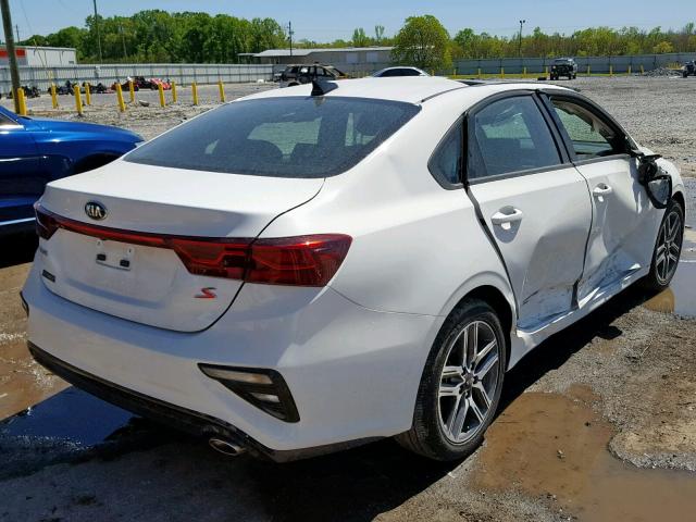 3KPF34ADXKE011690 - 2019 KIA FORTE GT L WHITE photo 4