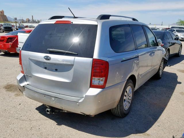 KNDMG4C74C6472720 - 2012 KIA SEDONA LX SILVER photo 4