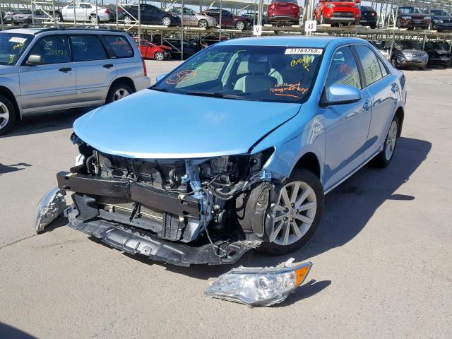 4T1BD1FKXCU061506 - 2012 TOYOTA CAMRY HYBR BLUE photo 2