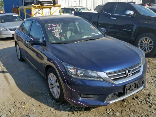 1HGCR2F83EA205102 - 2014 HONDA ACCORD EXL BLUE photo 1