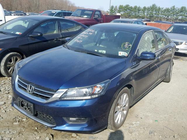 1HGCR2F83EA205102 - 2014 HONDA ACCORD EXL BLUE photo 2