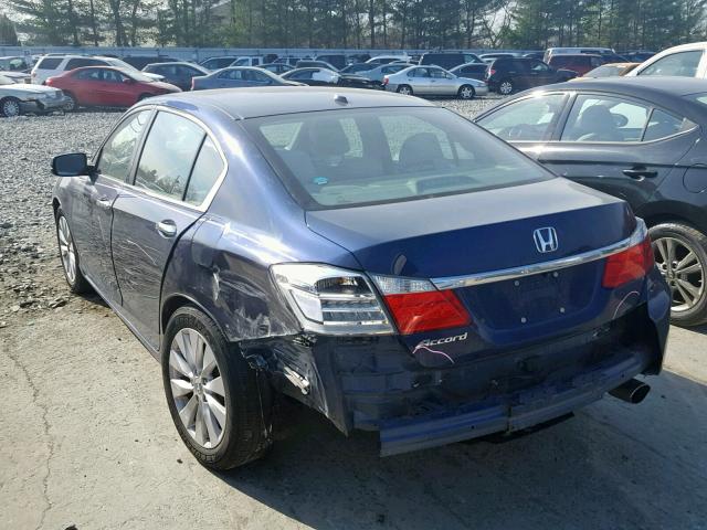 1HGCR2F83EA205102 - 2014 HONDA ACCORD EXL BLUE photo 3