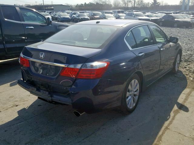 1HGCR2F83EA205102 - 2014 HONDA ACCORD EXL BLUE photo 4