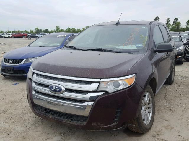 2FMDK3GCXBBA88971 - 2011 FORD EDGE SE BURGUNDY photo 2