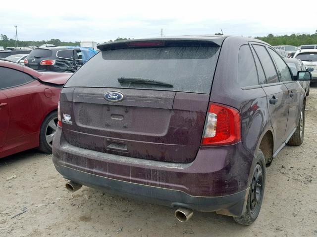 2FMDK3GCXBBA88971 - 2011 FORD EDGE SE BURGUNDY photo 4