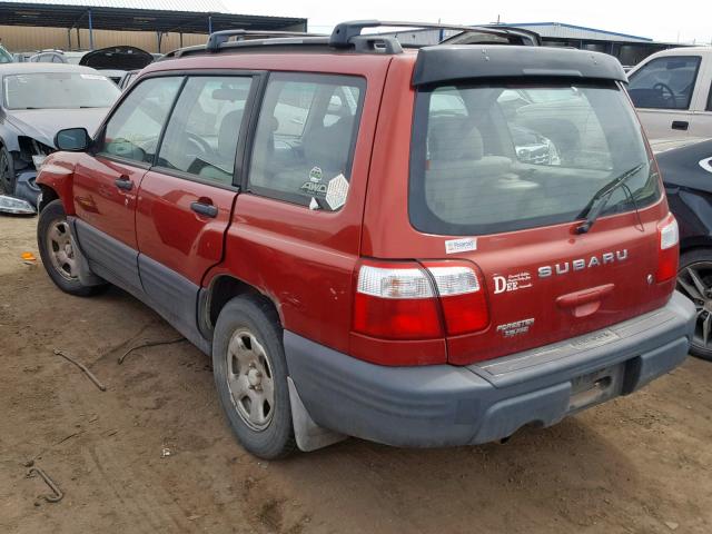 JF1SF63532H711932 - 2002 SUBARU FORESTER L RED photo 3