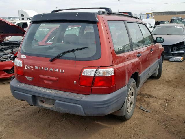 JF1SF63532H711932 - 2002 SUBARU FORESTER L RED photo 4