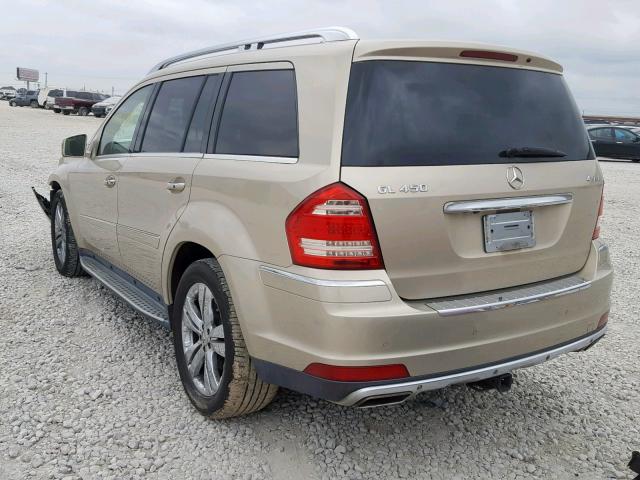 4JGBF7BE6CA799950 - 2012 MERCEDES-BENZ GL 450 4MA BEIGE photo 3