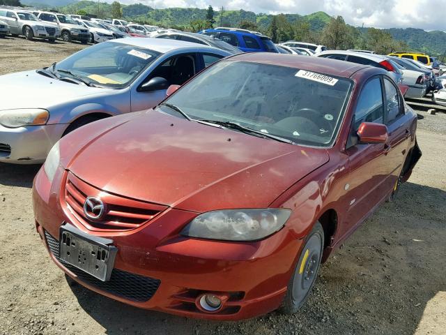 JM1BK324961490526 - 2006 MAZDA 3 S RED photo 2