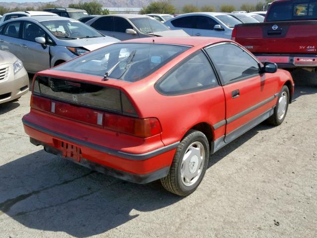 JHMED9361JS014668 - 1988 HONDA CIVIC 1500 RED photo 4