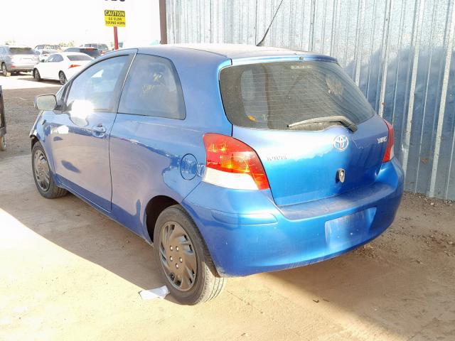 JTDJT903895258051 - 2009 TOYOTA YARIS BLUE photo 3