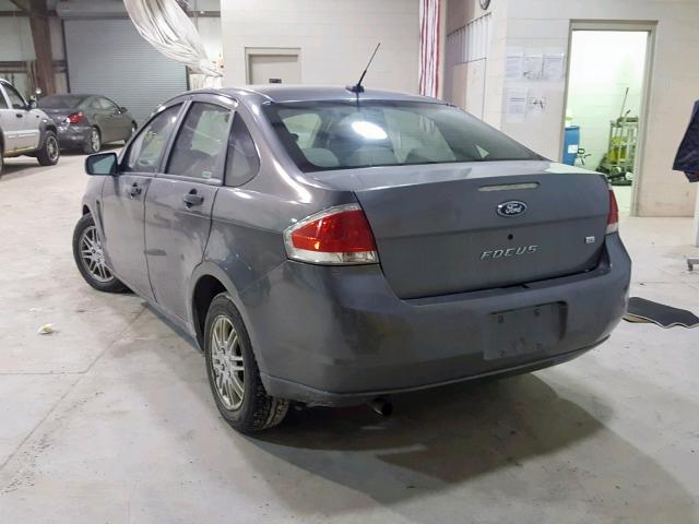 1FAHP35N49W205406 - 2009 FORD FOCUS SE GRAY photo 3