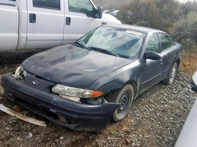 1G3NK52T2XC343471 - 1999 OLDSMOBILE ALERO GX BLACK photo 2