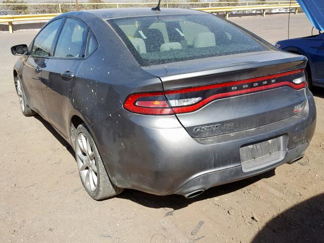 1C3CDFBH7DD700804 - 2013 DODGE DART SXT GRAY photo 3