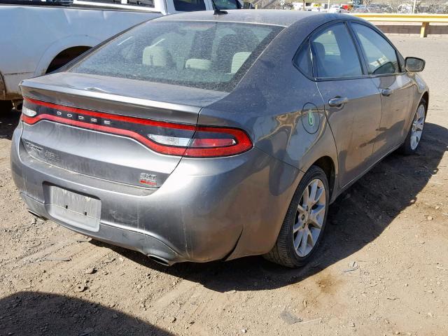 1C3CDFBH7DD700804 - 2013 DODGE DART SXT GRAY photo 4