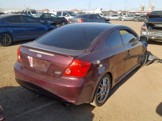 JTKDE167750003247 - 2005 TOYOTA SCION TC მუქწითელი ფოტო 4