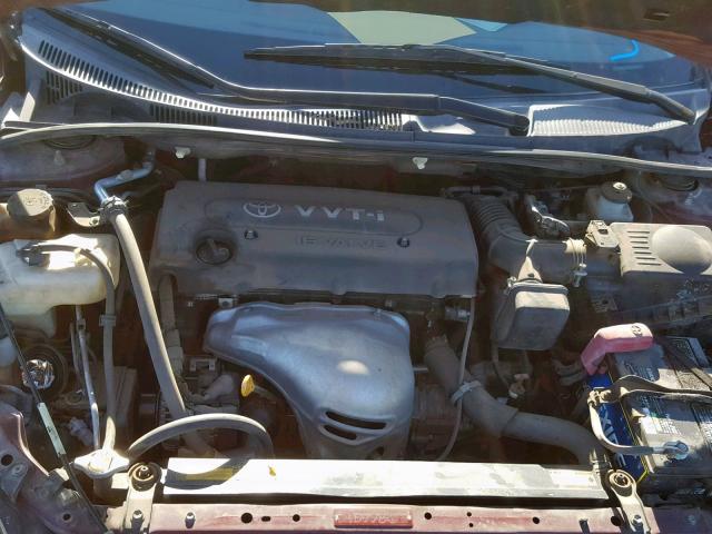 JTKDE167750003247 - 2005 TOYOTA SCION TC მუქწითელი ფოტო 7