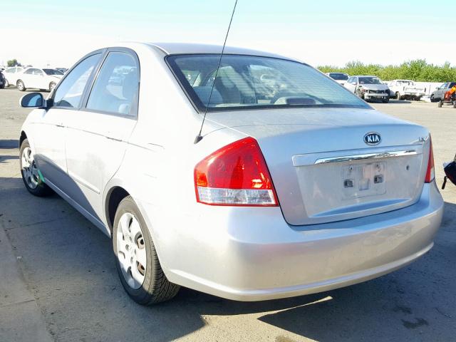 KNAFE122085527287 - 2008 KIA SPECTRA EX SILVER photo 3