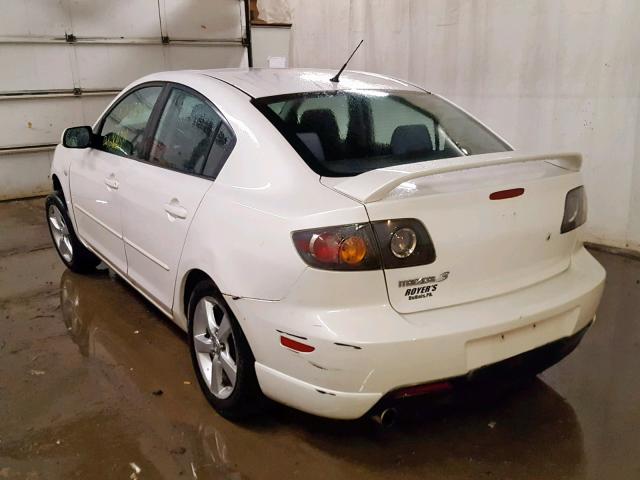 JM1BK123161436830 - 2006 MAZDA 3 S WHITE photo 3