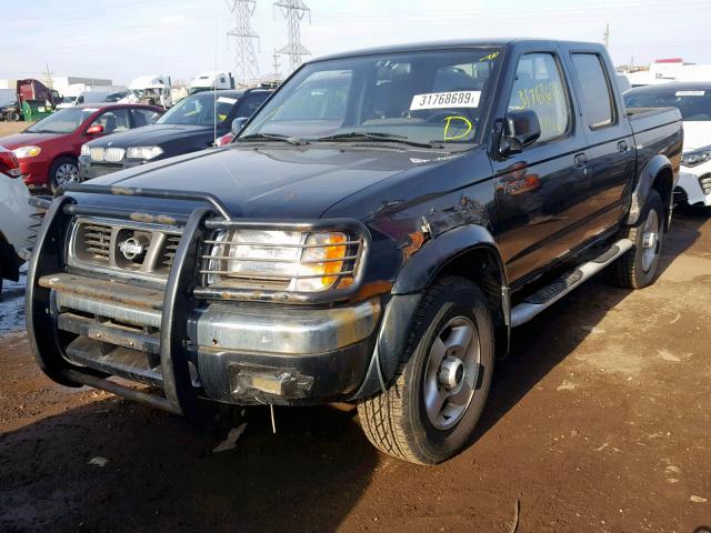 1N6ED27Y6YC337863 - 2000 NISSAN FRONTIER C BLACK photo 2