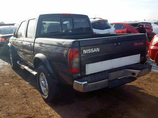 1N6ED27Y6YC337863 - 2000 NISSAN FRONTIER C BLACK photo 3