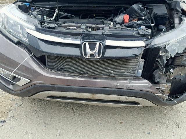 2HKRM3H79GH535338 - 2016 HONDA CR-V EXL SILVER photo 9