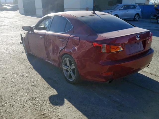 JTHBF5C29C5161373 - 2012 LEXUS IS 250 RED photo 3