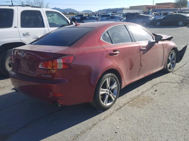 JTHBF5C29C5161373 - 2012 LEXUS IS 250 RED photo 4