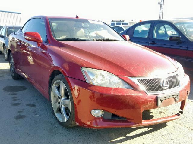 JTHFE2C21A2501813 - 2010 LEXUS IS 350 RED photo 1