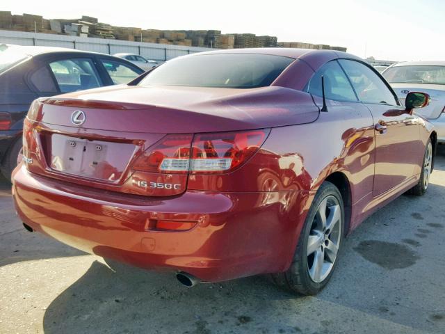JTHFE2C21A2501813 - 2010 LEXUS IS 350 RED photo 4