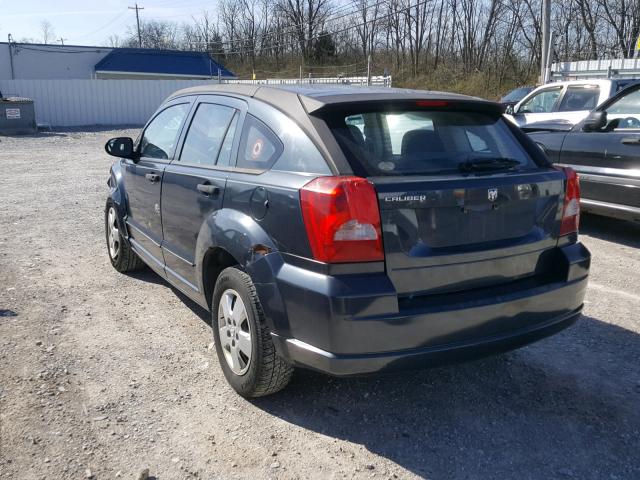 1B3HB28B07D526891 - 2007 DODGE CALIBER BLACK photo 3