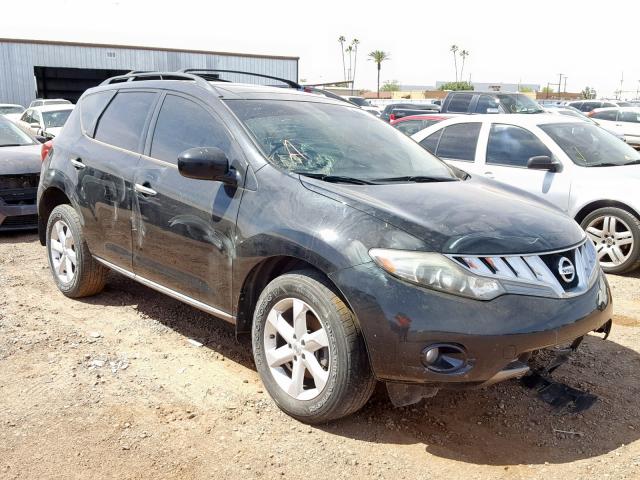 JN8AZ18W59W103826 - 2009 NISSAN MURANO S BLACK photo 1