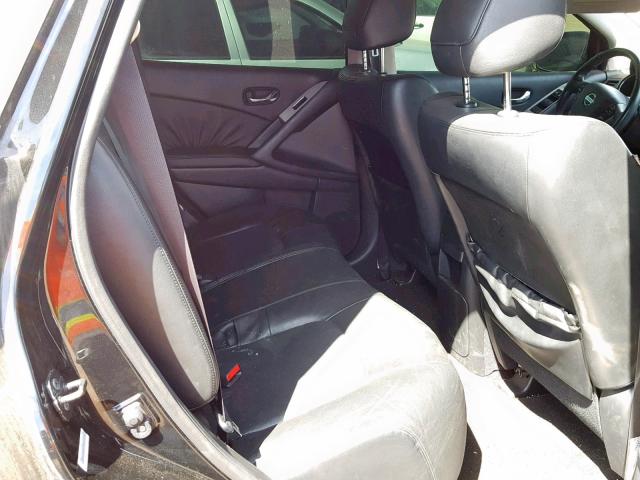 JN8AZ18W59W103826 - 2009 NISSAN MURANO S BLACK photo 6