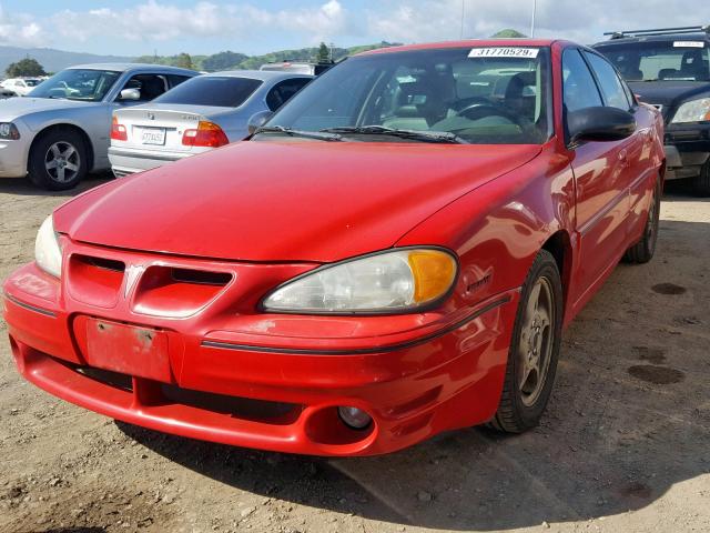 1G2NW52EX2C229303 - 2002 PONTIAC GRAND AM G RED photo 2