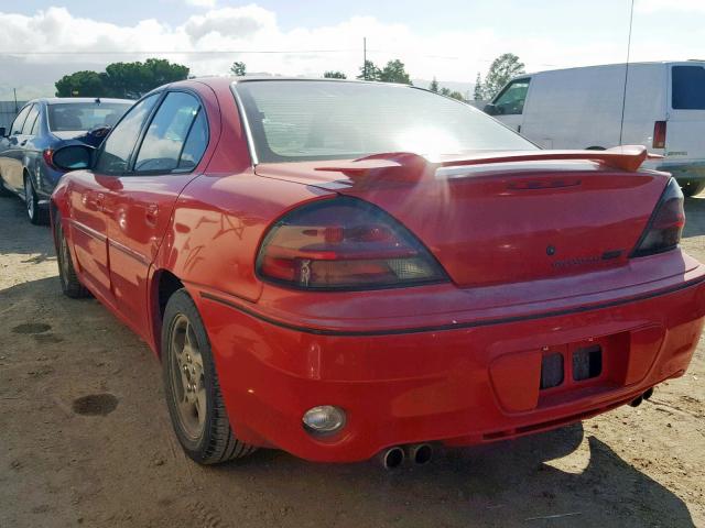 1G2NW52EX2C229303 - 2002 PONTIAC GRAND AM G RED photo 3