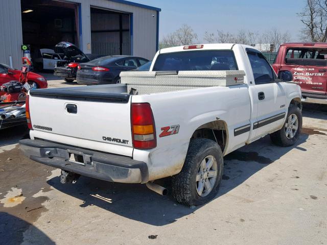 1GCEK14T9XZ214050 - 1999 CHEVROLET SILVERADO WHITE photo 4