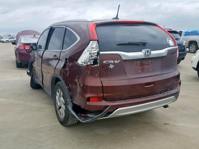 2HKRM3H78FH525141 - 2015 HONDA CR-V EXL BROWN photo 3