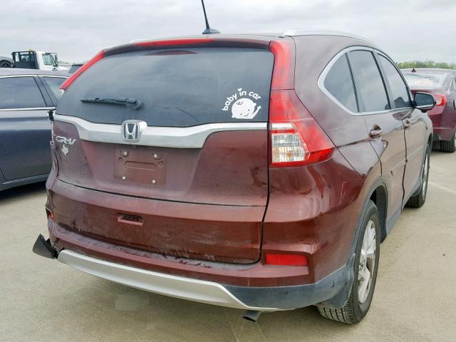 2HKRM3H78FH525141 - 2015 HONDA CR-V EXL BROWN photo 4