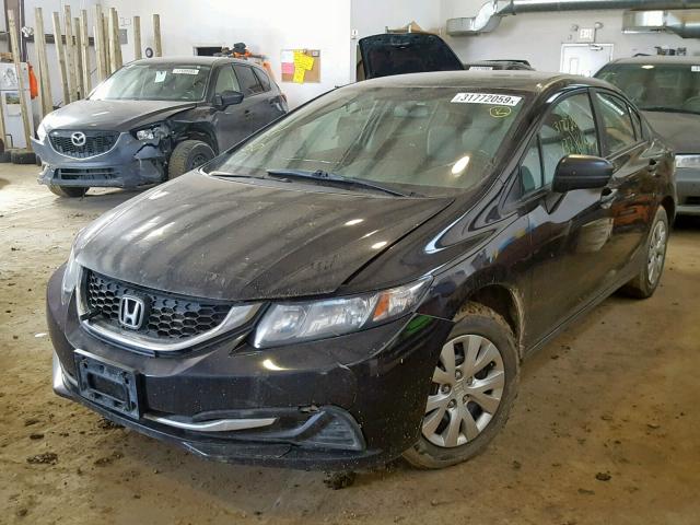 2HGFB2E21EH035676 - 2014 HONDA CIVIC DX BLACK photo 2