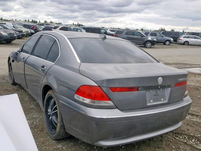 WBAGN634X4DS46924 - 2004 BMW 745 LI GRAY photo 3