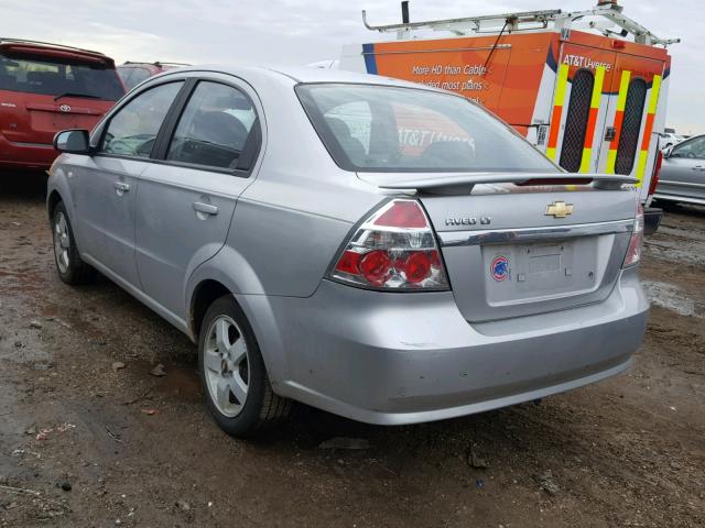 KL1TG56637B136775 - 2007 CHEVROLET AVEO LT SILVER photo 3