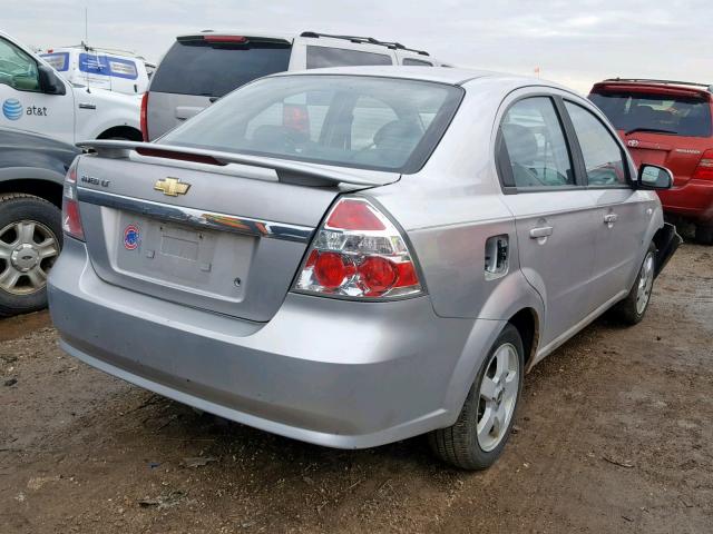 KL1TG56637B136775 - 2007 CHEVROLET AVEO LT SILVER photo 4