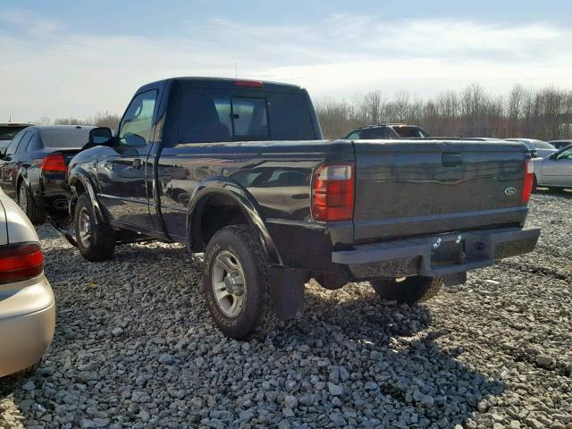 1FTYR10U84TA13228 - 2004 FORD RANGER BLACK photo 3