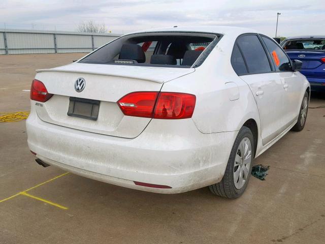 3VW1K7AJ6CM338922 - 2012 VOLKSWAGEN JETTA BASE WHITE photo 4