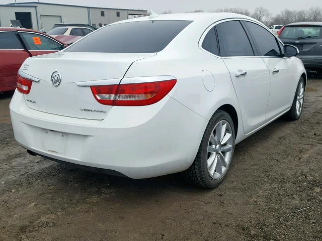 1G4PP5SK7D4242445 - 2013 BUICK VERANO WHITE photo 4