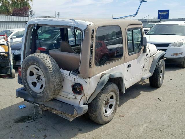 1J4FY19S3XP496369 - 1999 JEEP WRANGLER / WHITE photo 4