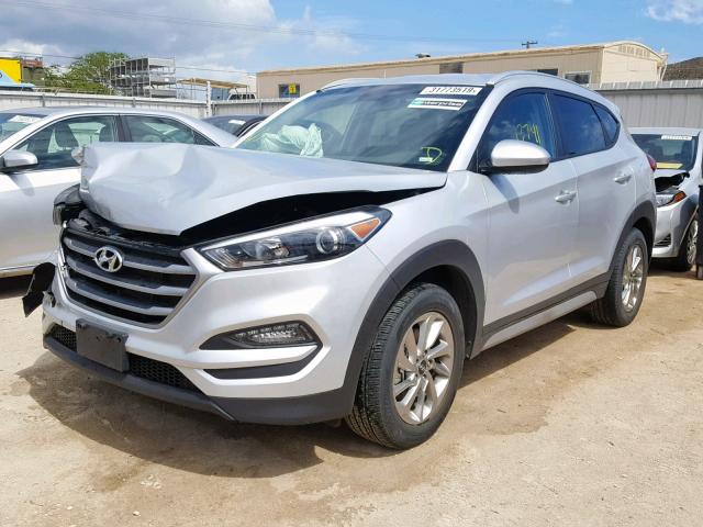 KM8J33A44JU693174 - 2018 HYUNDAI TUCSON SEL SILVER photo 2