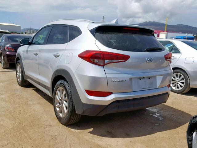 KM8J33A44JU693174 - 2018 HYUNDAI TUCSON SEL SILVER photo 3