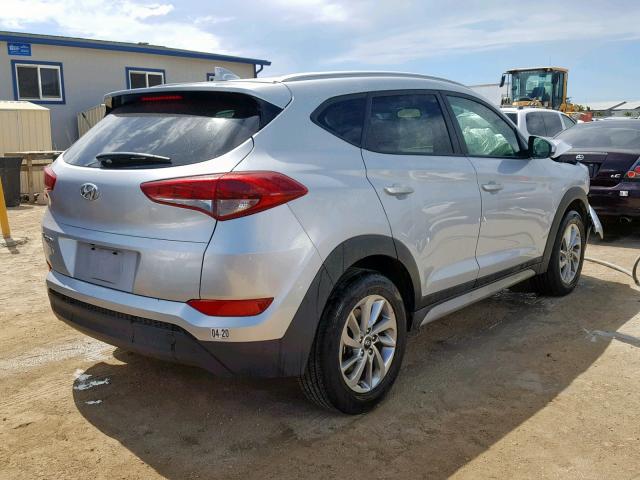 KM8J33A44JU693174 - 2018 HYUNDAI TUCSON SEL SILVER photo 4