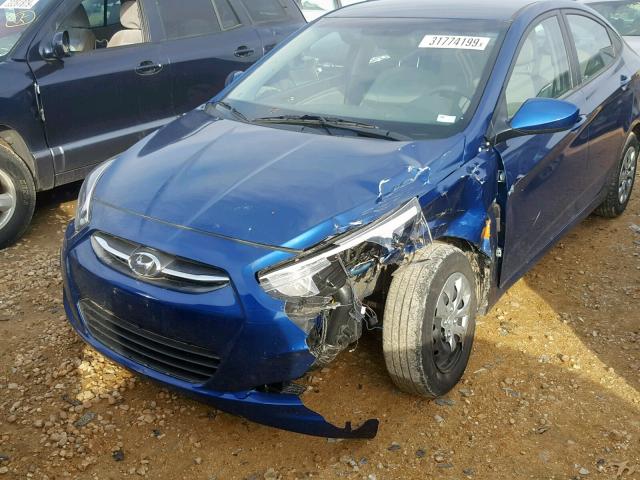 KMHCT4AE1HU186377 - 2017 HYUNDAI ACCENT SE BLUE photo 9